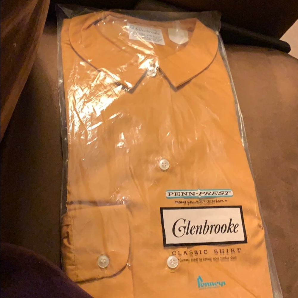 Vintage Glenbrooke Button Down Shirt Yellow Sz 12
